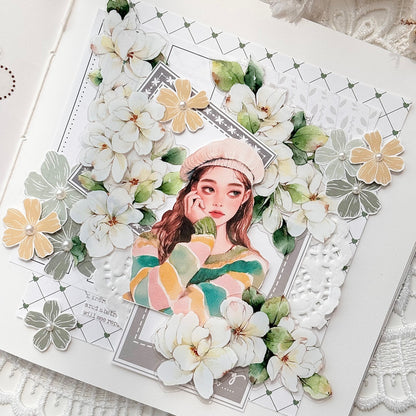 楓葉女孩 模造紙貼紙包