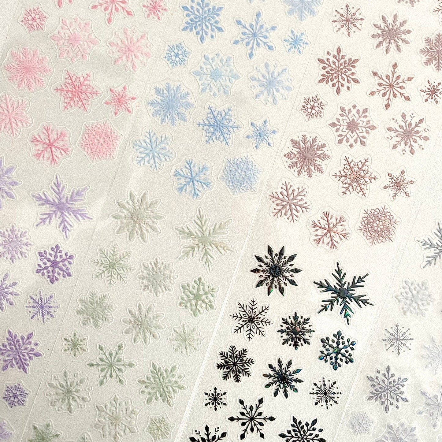 雪花 立體亮面PET割型紙膠帶