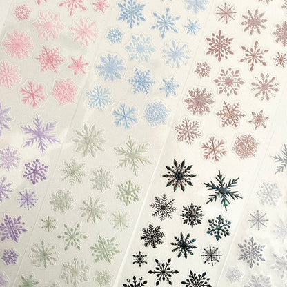 雪花 立體亮面PET割型紙膠帶