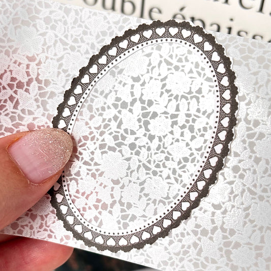 白色蕾絲描圖紙卷