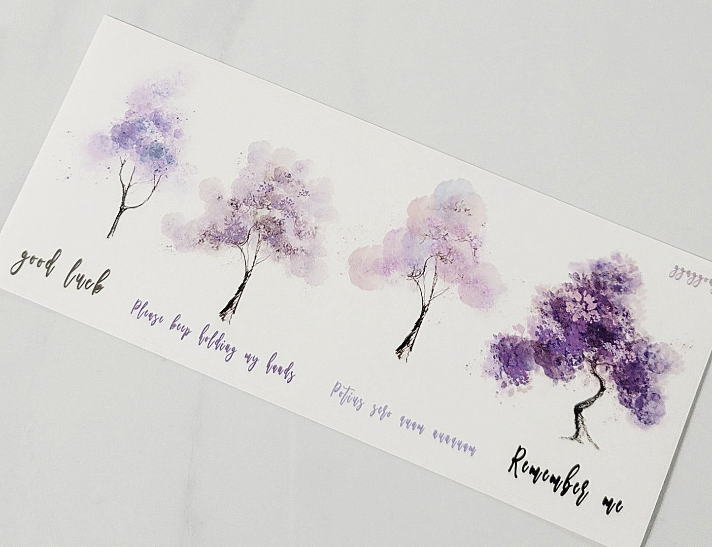 棉花樹霧面透明貼紙包