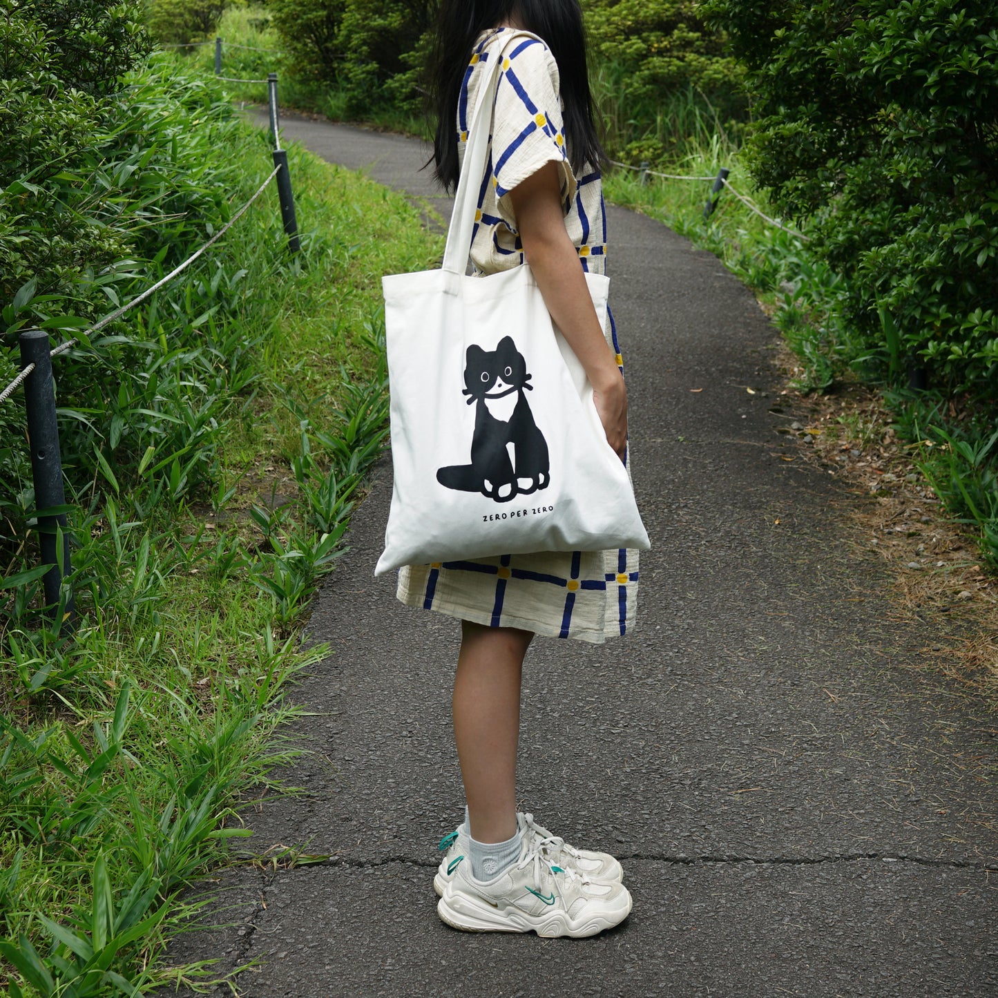 ZERO PER ZERO 帆布袋 賓士貓 (白色)