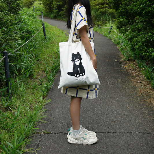 ZERO PER ZERO 帆布袋 賓士貓 (白色)