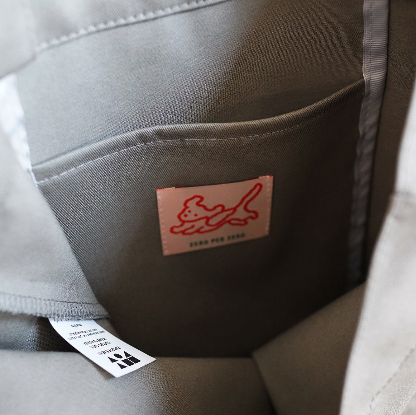 ZERO PER ZERO 帆布袋 小狗圖鑑 (灰色)