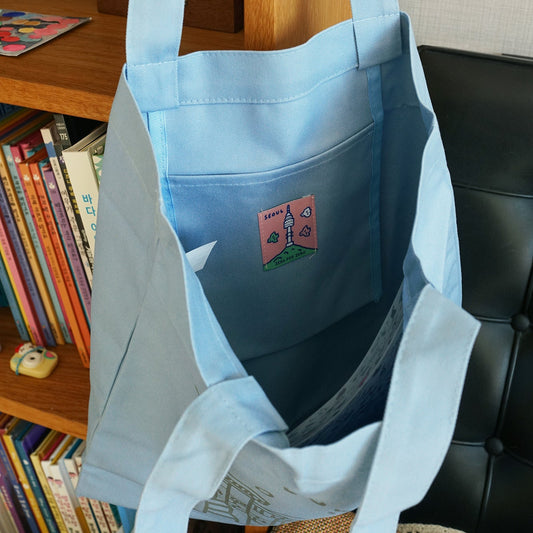 ZERO PER ZERO 帆布袋 北村 (藍色)