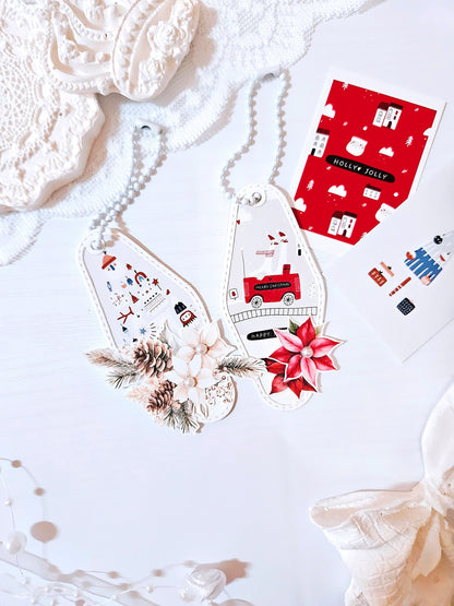 白色聖誕 亮面PET紙膠帶