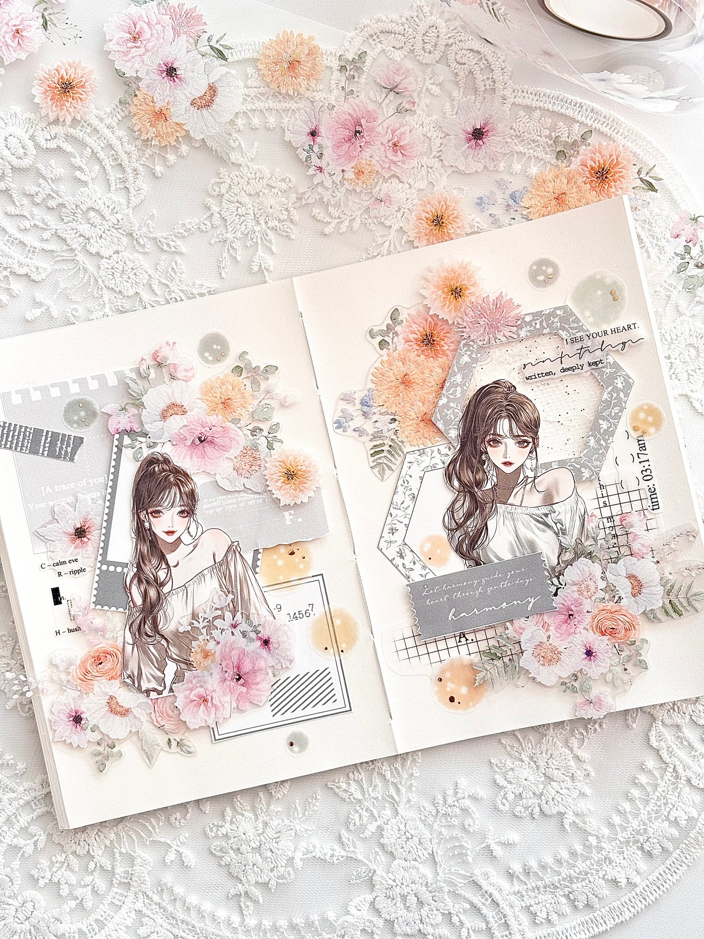 淺色網格 割型紙膠帶 亮面PET / 日本和紙