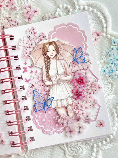 可愛女孩插畫 便箋紙包