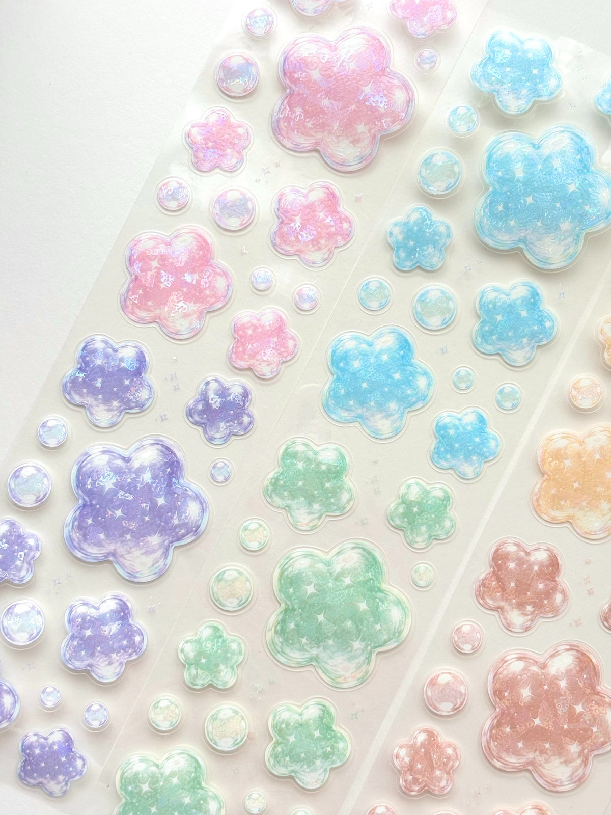 ggaggong 花漾泡泡 3D珠光亮面PET紙膠帶 (割型)