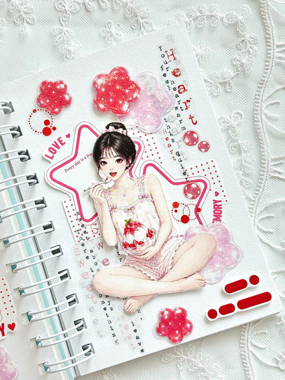 可愛女孩插畫3 便箋紙包