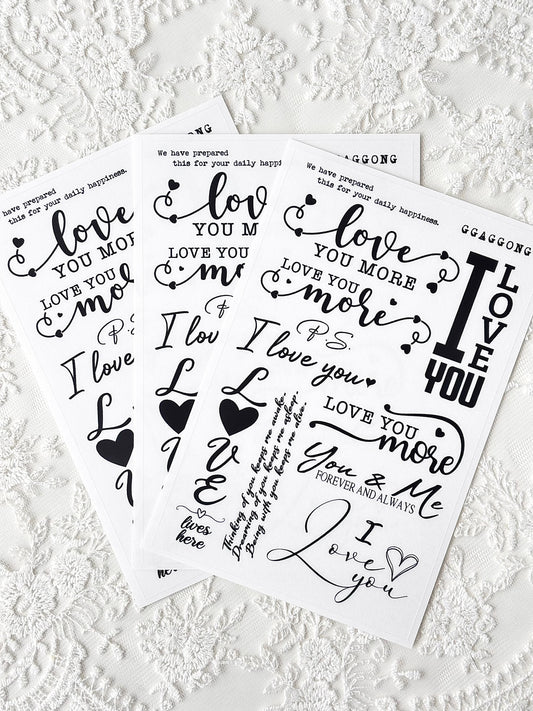 Love手寫字 PET貼紙包