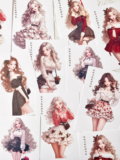 特別版 聖誕女孩 模造紙貼紙包