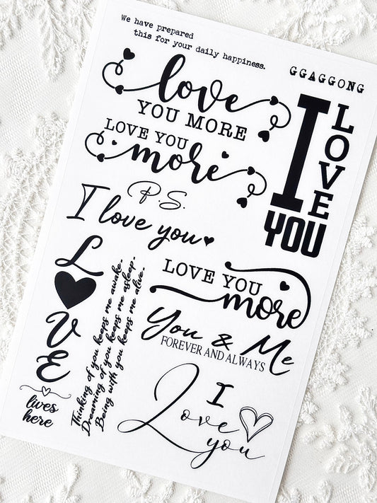 Love手寫字 PET貼紙包