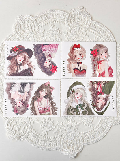 聖誕女孩 模造紙貼紙包