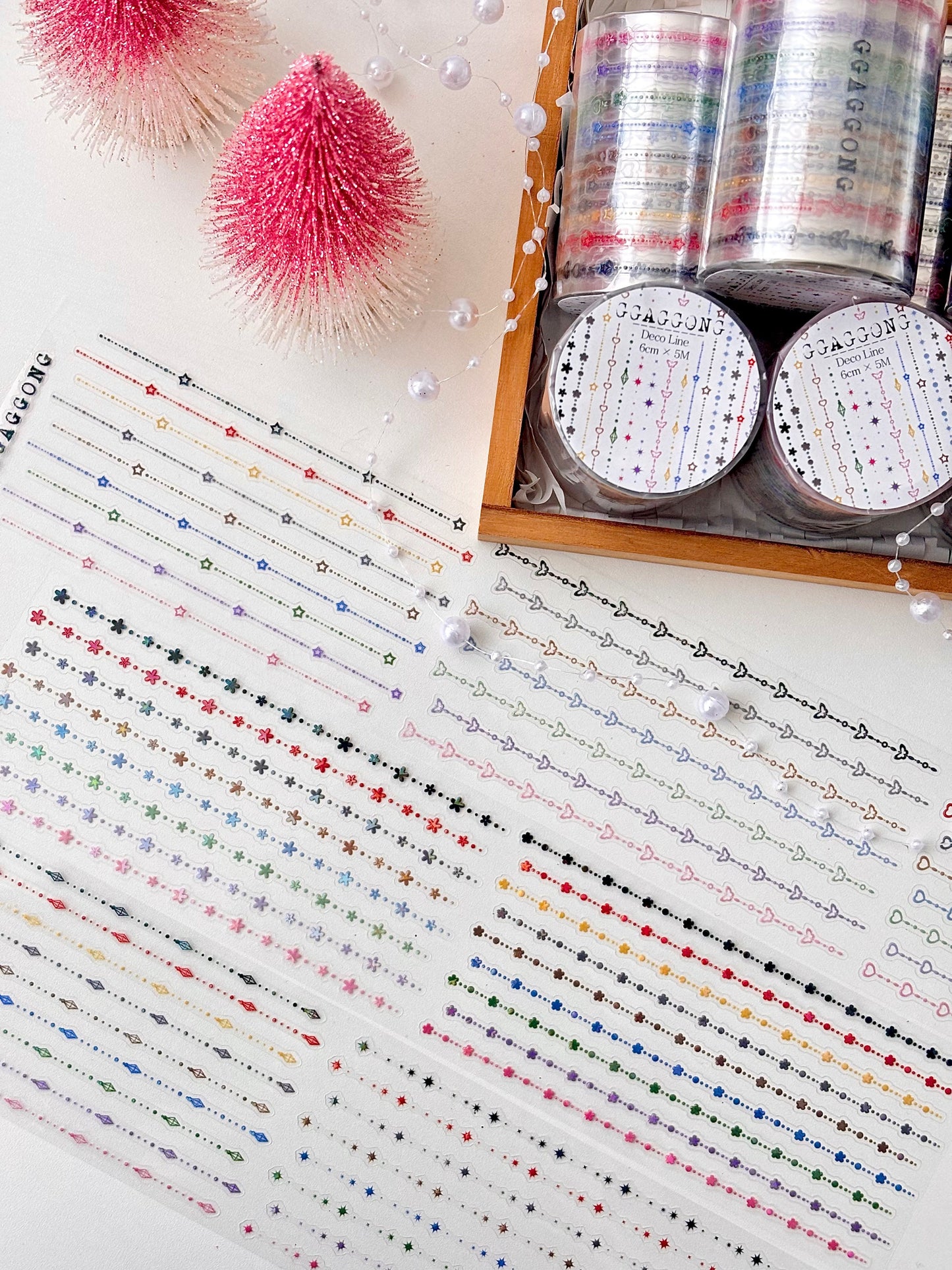 花邊線條 亮面PET紙膠帶 (割型)