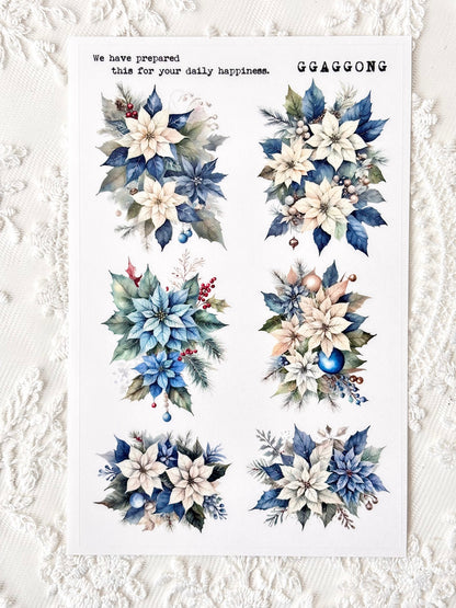 聖誕紅 PET貼紙包