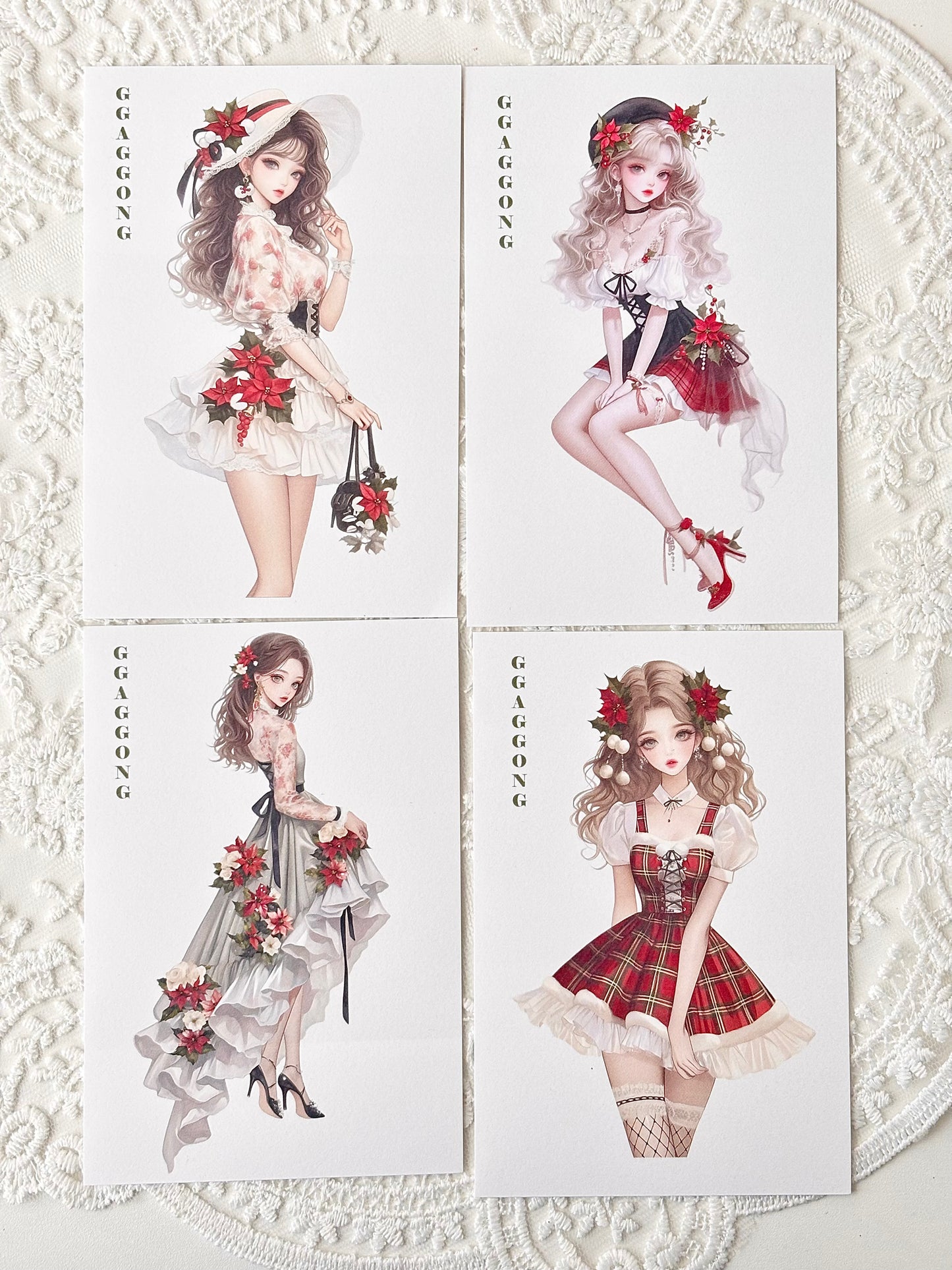 聖誕女孩 模造紙貼紙包