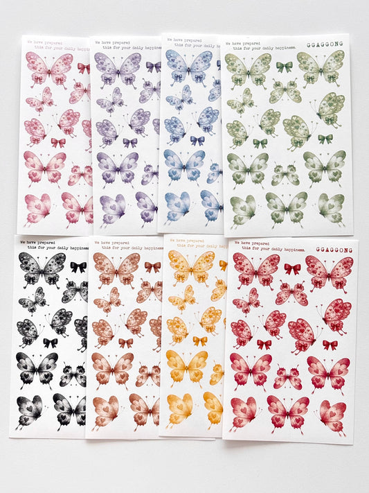 心型蝴蝶 模造紙貼紙包