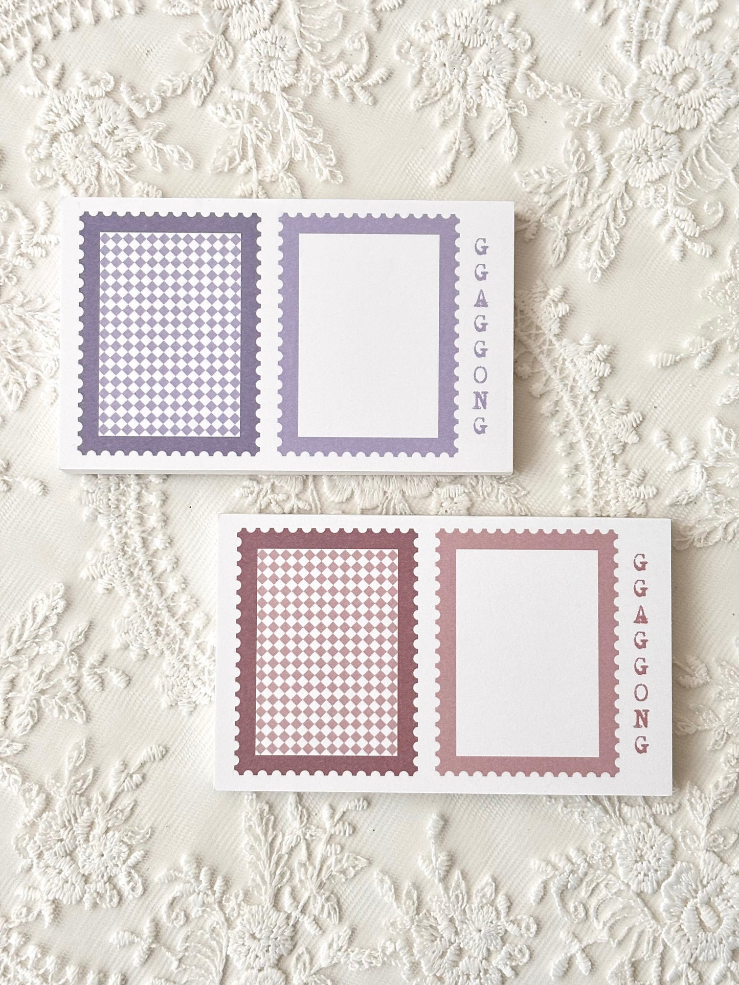 郵票框 便箋本套組 粉彩款