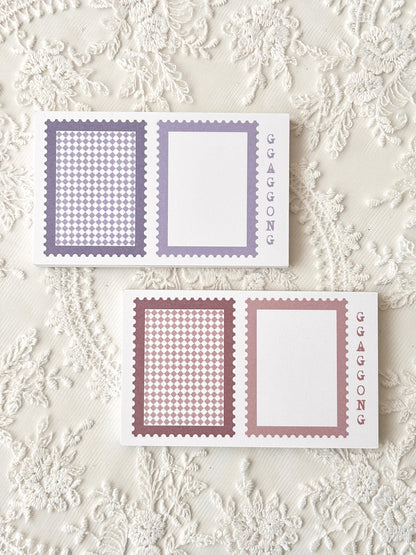 郵票框 便箋本套組 粉彩款