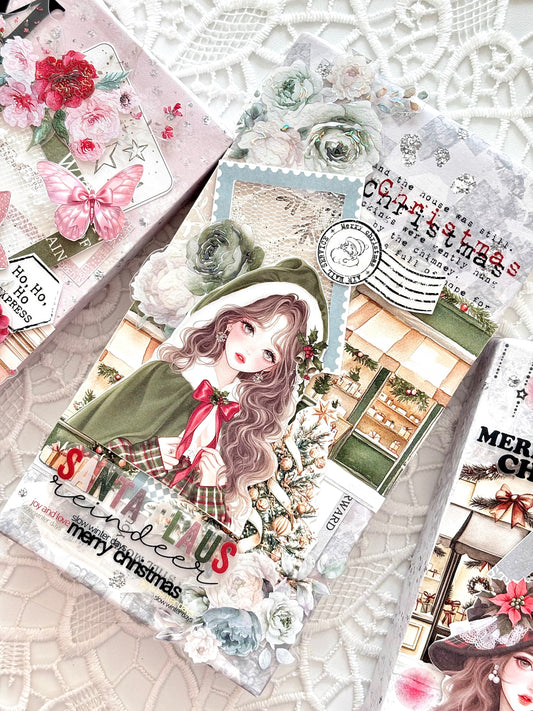 聖誕商店屋 模造紙貼紙包