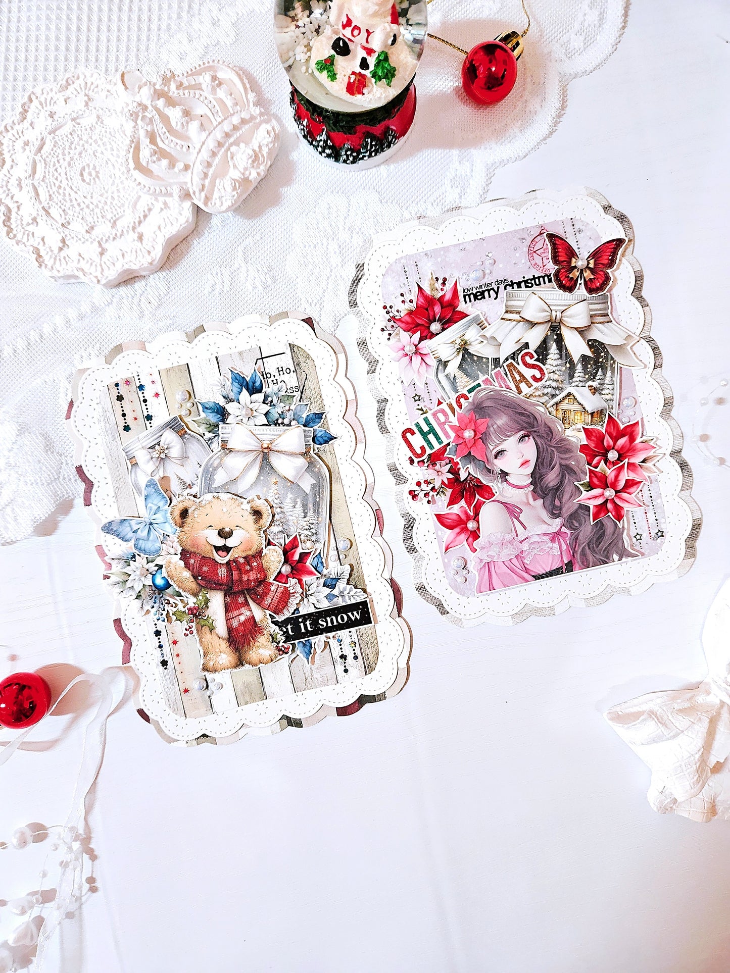 聖誕玻璃瓶 模造紙貼紙包