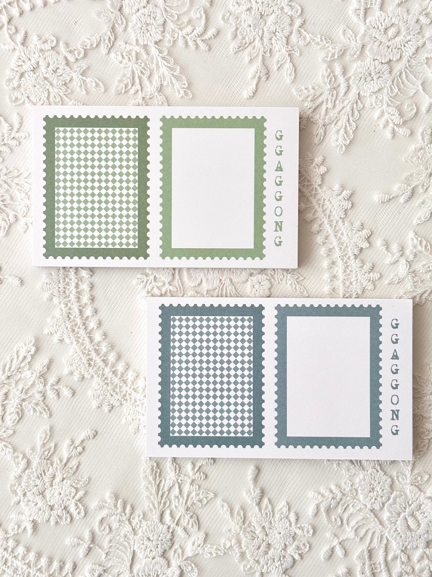 郵票框 便箋本套組 粉彩款