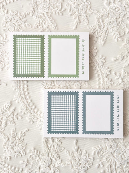 郵票框 便箋本套組 粉彩款