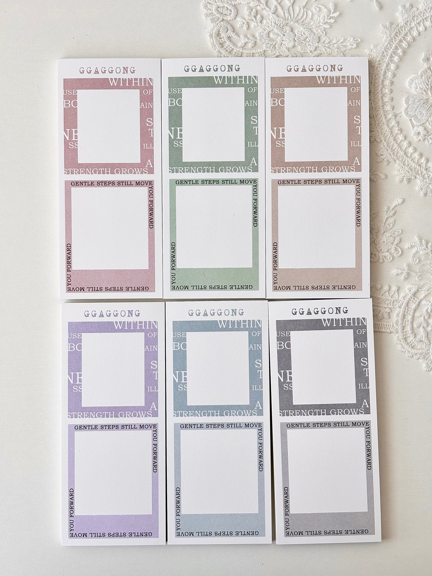 粉彩字框 便箋本套組