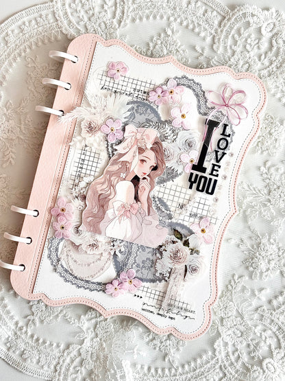 心型蕾絲框 便箋本套組