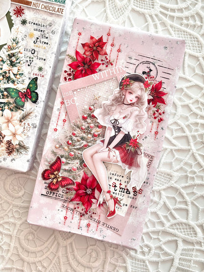 聖誕紅 PET貼紙包