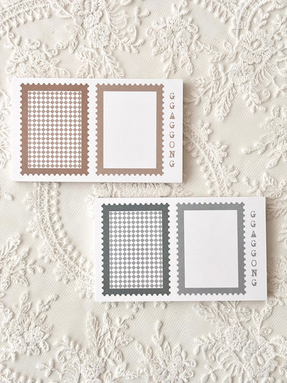 郵票框 便箋本套組 粉彩款