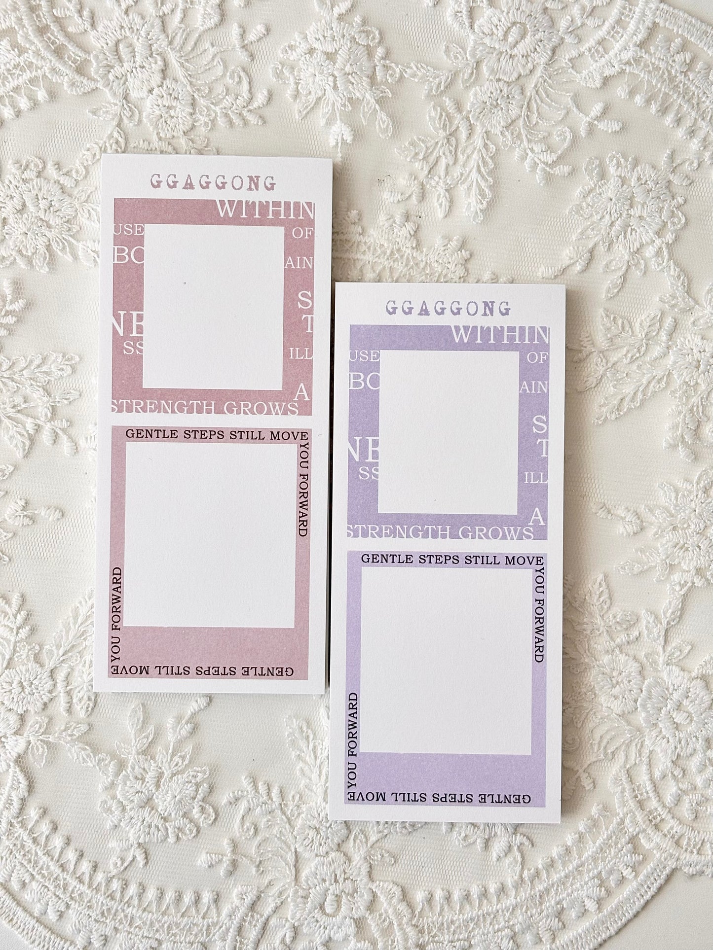 粉彩字框 便箋本套組