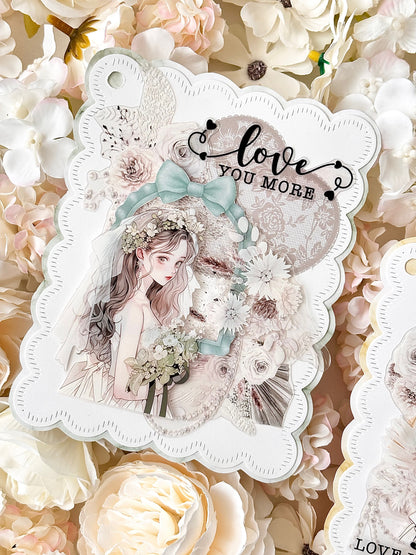 心型蕾絲框 便箋本套組