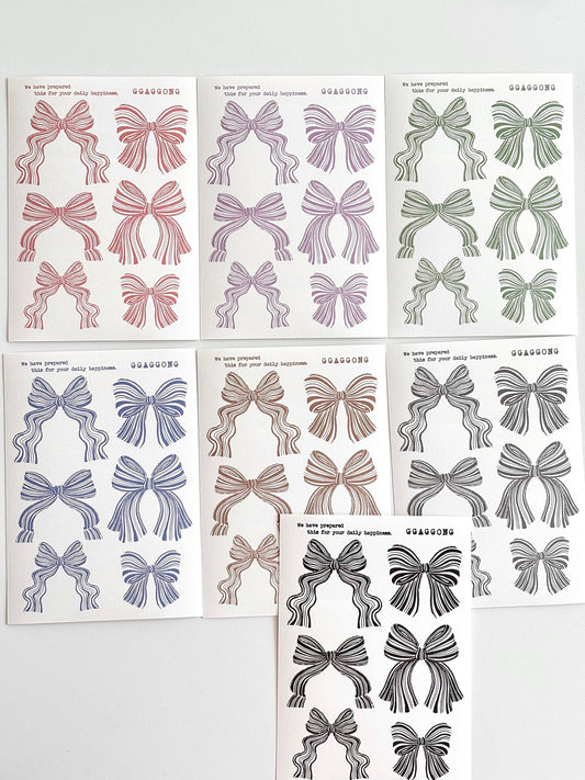 線條蝴蝶結 模造紙貼紙包