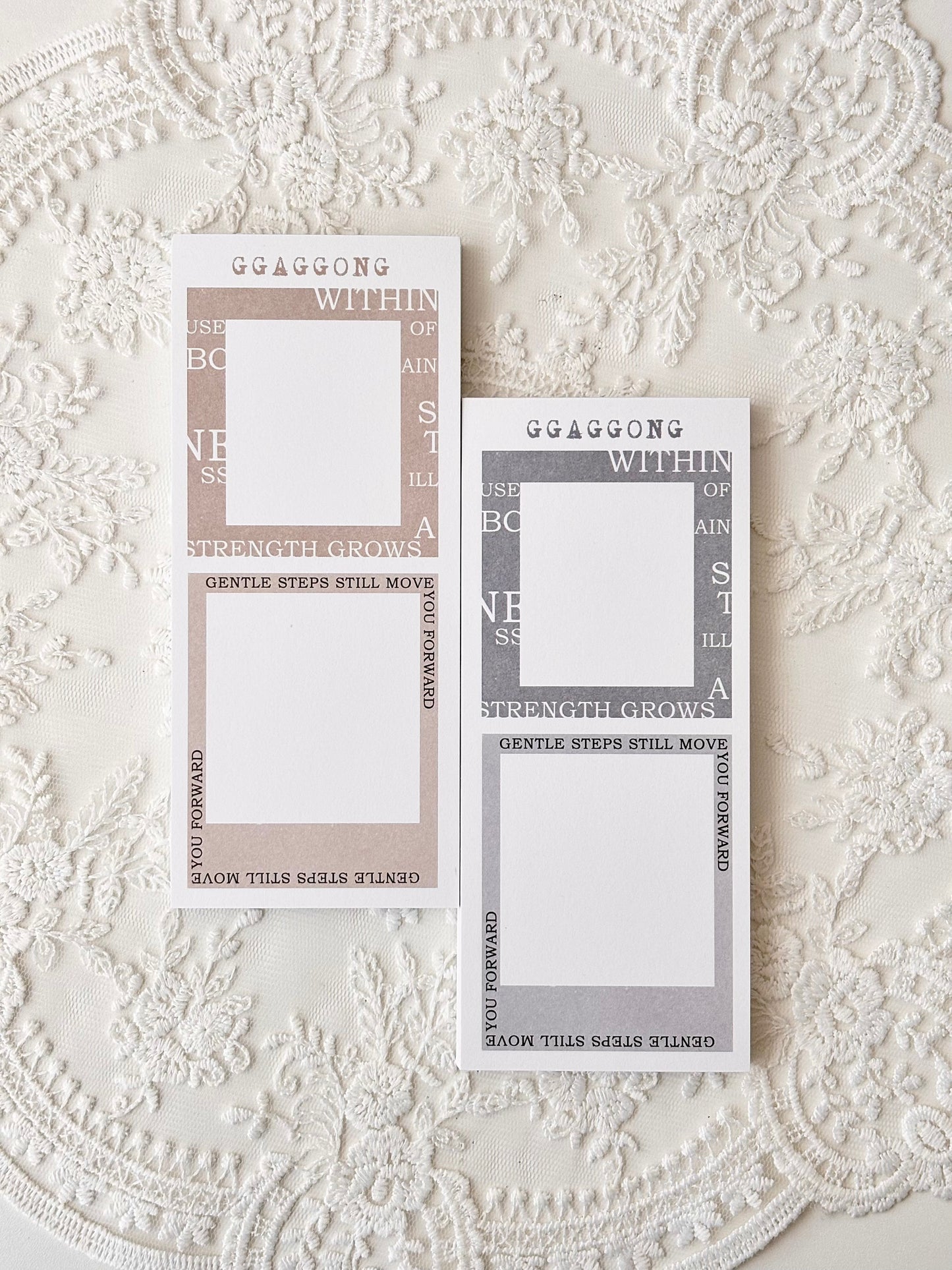 粉彩字框 便箋本套組