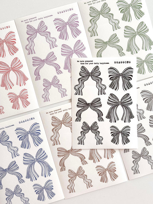 線條蝴蝶結 模造紙貼紙包