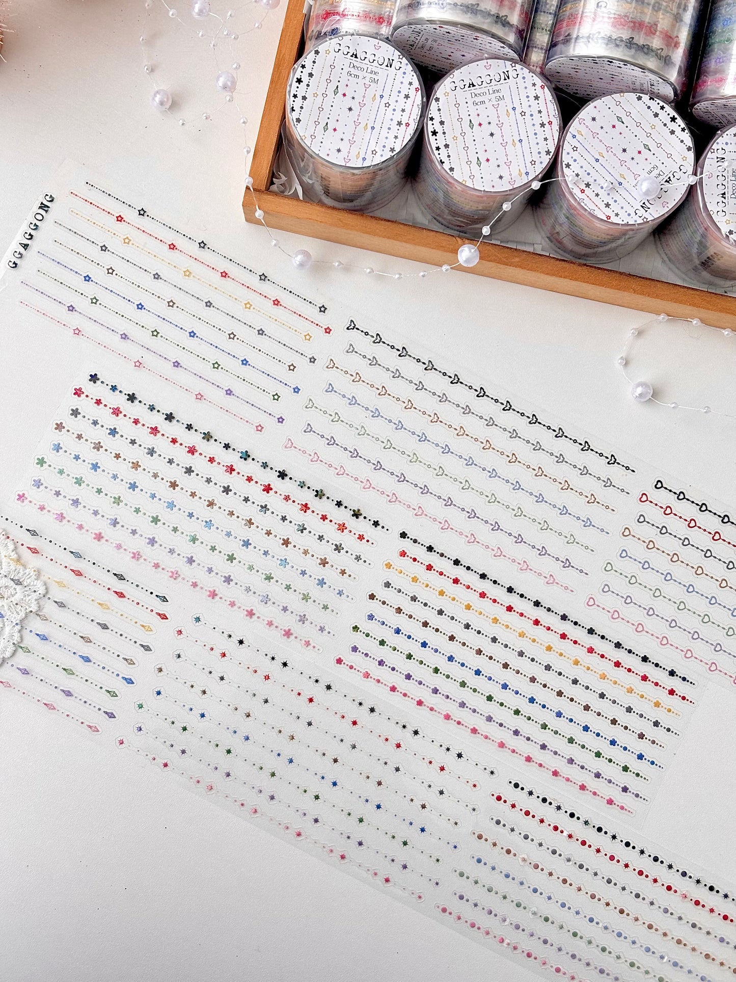 花邊線條 亮面PET紙膠帶 (割型)