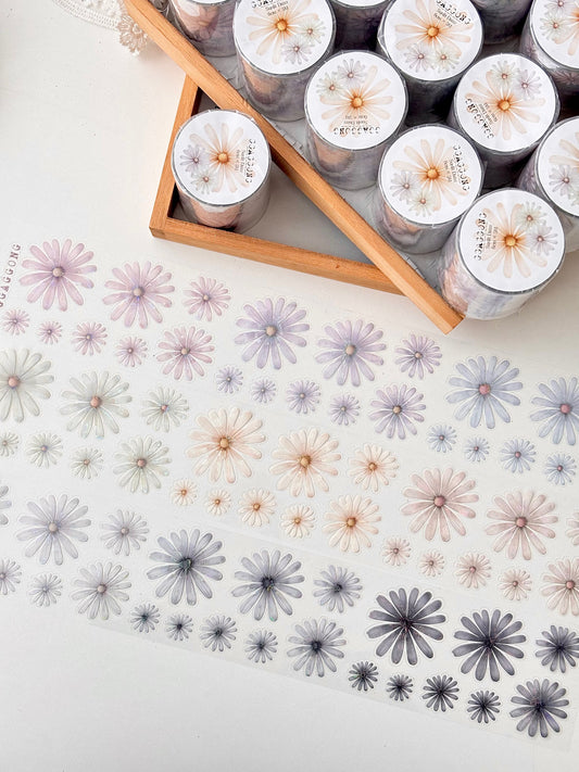 日照雛菊 亮面PET紙膠帶 (割型)