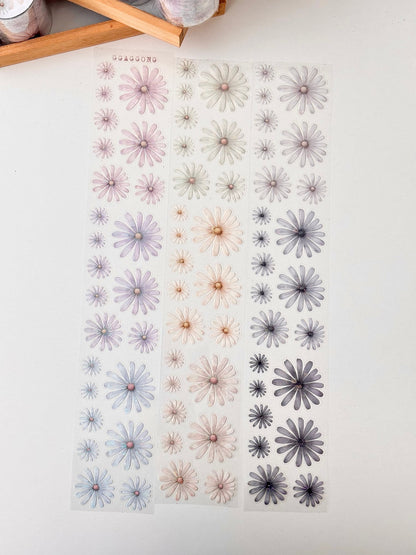 日照雛菊 亮面PET紙膠帶 (割型)