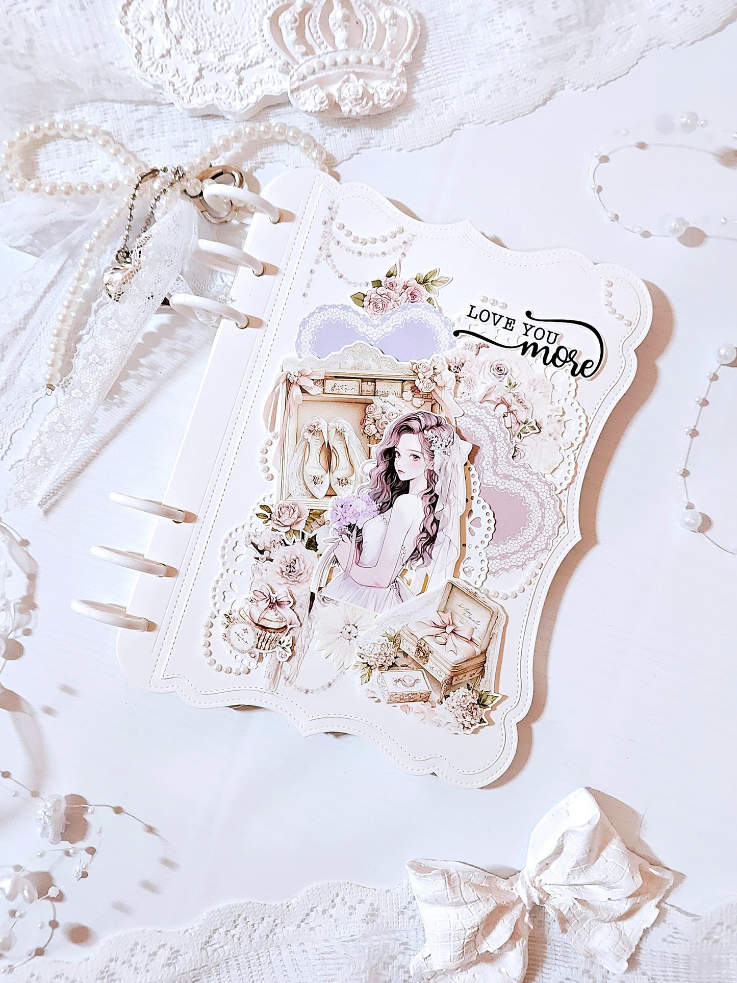 心型蕾絲框 便箋本套組