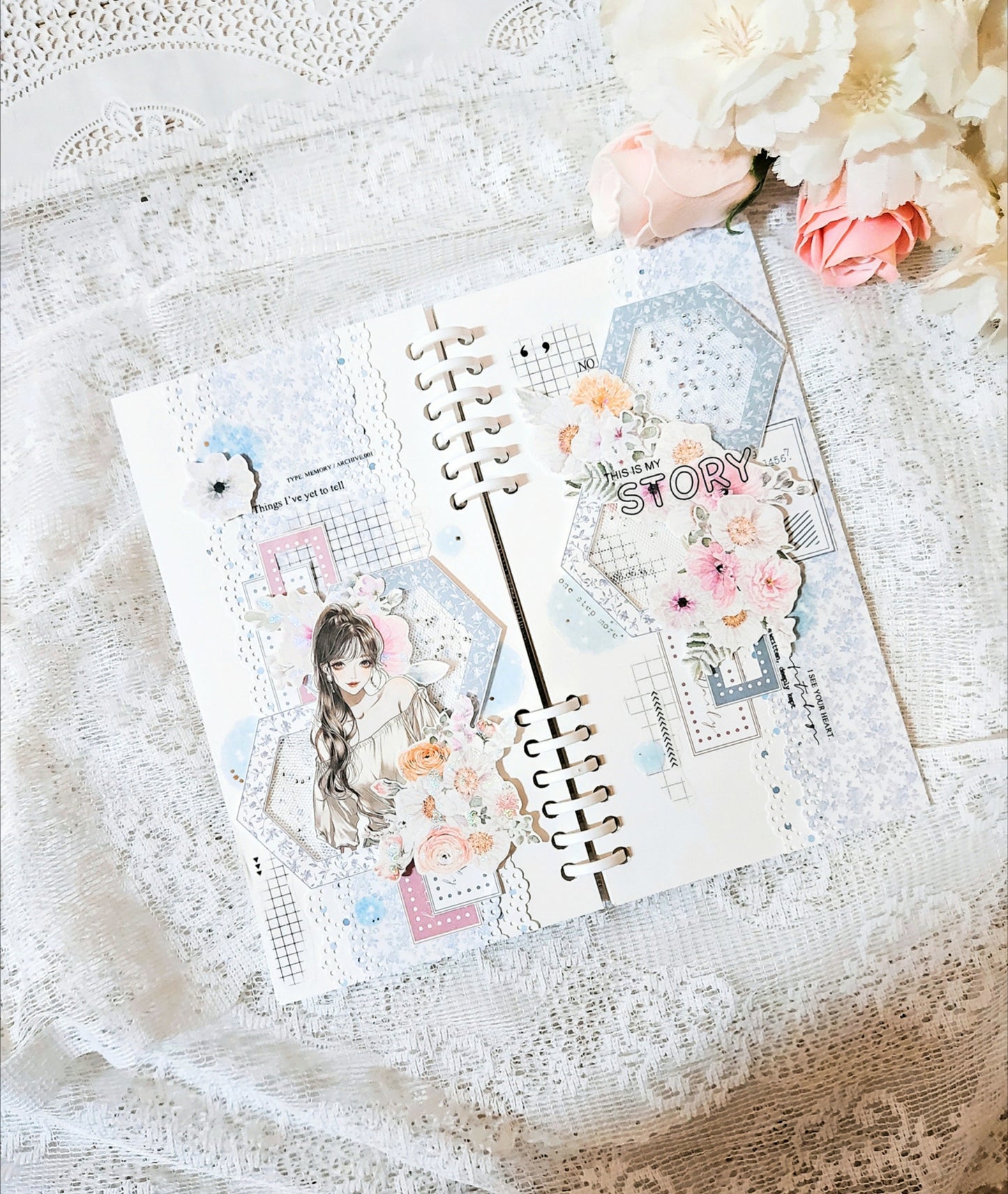 花朵六角形 便箋本組 基本色/特殊色