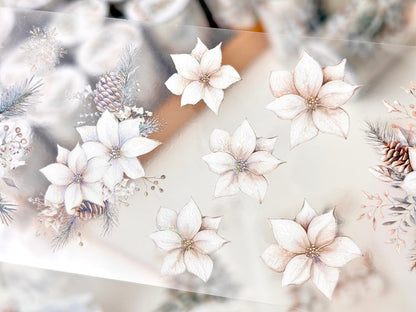 白色聖誕 亮面PET紙膠帶