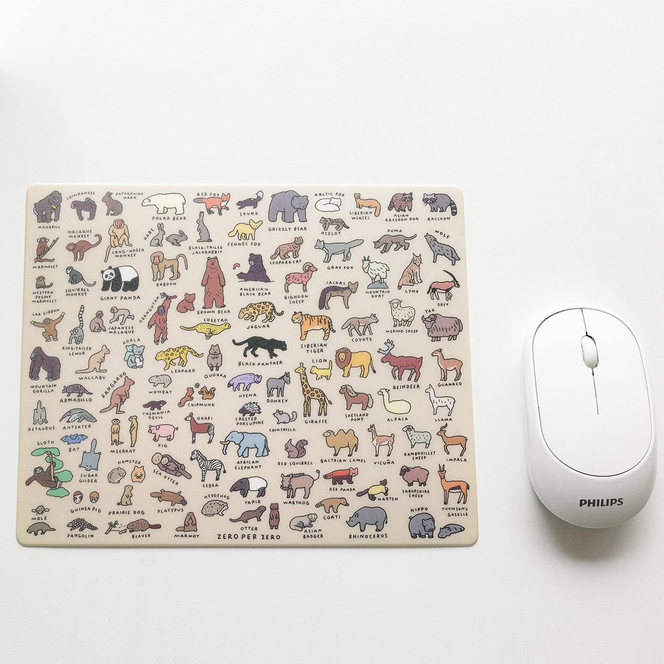 ZERO PER ZERO 滑鼠墊 陸地動物
