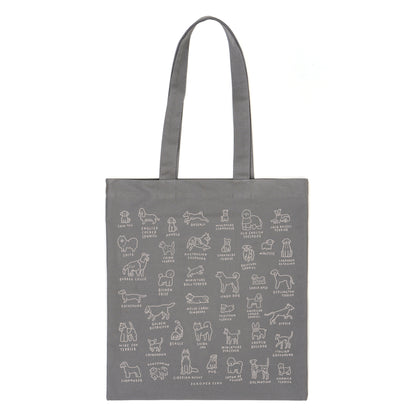 ZERO PER ZERO 帆布袋 小狗圖鑑 (灰色)