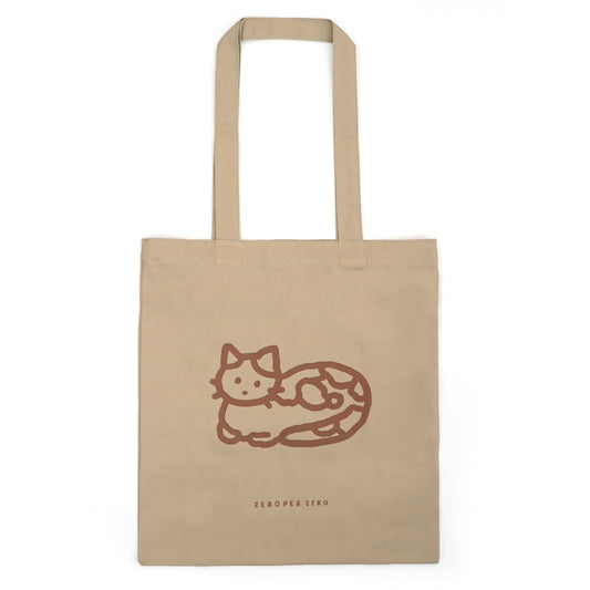 ZERO PER ZERO 帆布袋 小貓 (米色)