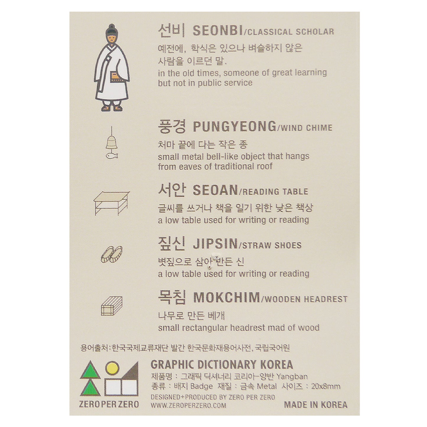 ZERO PER ZERO 徽章 儒生