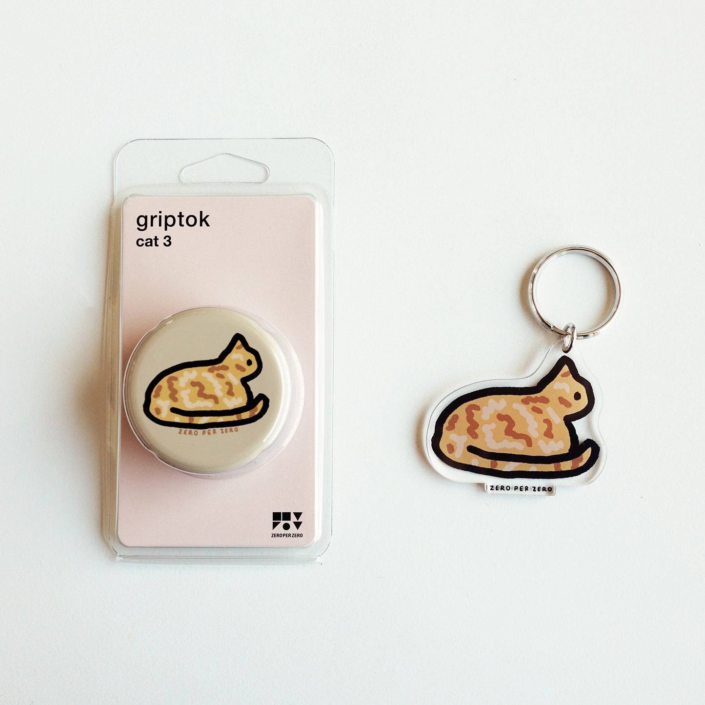 ZERO PER ZERO 可站立鑰匙圈 小貓 5S
