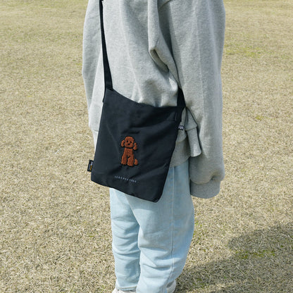 ZERO PER ZERO 散步斜背包 貴賓狗 (黑色)